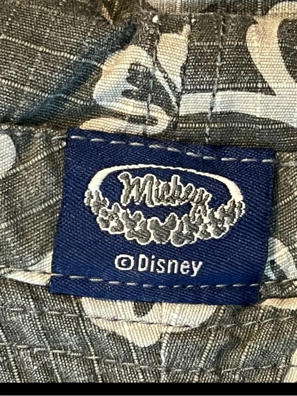 Vintage Disney Mickey Mouse Embroidered Reversible Brown Green Bucket Hat Unsex